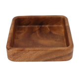 Walnut Fruit Plate Smooth Textured Elegant Wood Serving Tray for Snack Fruit Nut Kitchen Utensils Square 15x15cm In Australia - Darrahopens