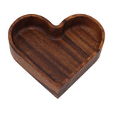 Walnut Fruit Plate Smooth Textured Elegant Wood Serving Tray for Snack Fruit Nut Kitchen Utensils Heart 14.5x14.5cm In Australia - Darrahopens