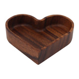 Walnut Fruit Plate Smooth Textured Elegant Wood Serving Tray for Snack Fruit Nut Kitchen Utensils Heart 14.5x14.5cm In Australia - Darrahopens