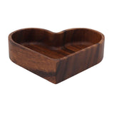 Walnut Fruit Plate Smooth Textured Elegant Wood Serving Tray for Snack Fruit Nut Kitchen Utensils Heart 14.5x14.5cm In Australia - Darrahopens