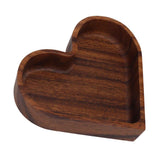 Walnut Fruit Plate Smooth Textured Elegant Wood Serving Tray for Snack Fruit Nut Kitchen Utensils Heart 14.5x14.5cm In Australia - Darrahopens