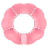 5 Grid Silicone Divided Serving Tray Snack Divider Divided Container Round Serving Platter for 40oz Cup Pink In Australia - Darrahopens