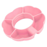 5 Grid Silicone Divided Serving Tray Snack Divider Divided Container Round Serving Platter for 40oz Cup Pink In Australia - Darrahopens