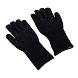 BBQ Gloves Fireproof Heat Resistant Prevent Slip Grilling Gloves for Microwave Oven Barbecue Baking Black In Australia - Darrahopens