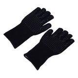 BBQ Gloves Fireproof Heat Resistant Prevent Slip Grilling Gloves for Microwave Oven Barbecue Baking Black In Australia - Darrahopens