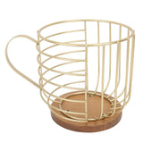 Mug Shape Coffee Pod Holder Coffee Capsule Storage Basket for Counter Coffee Bar Tabletop Kitchen Living Room Wordless Gold In Australia - Darrahopens