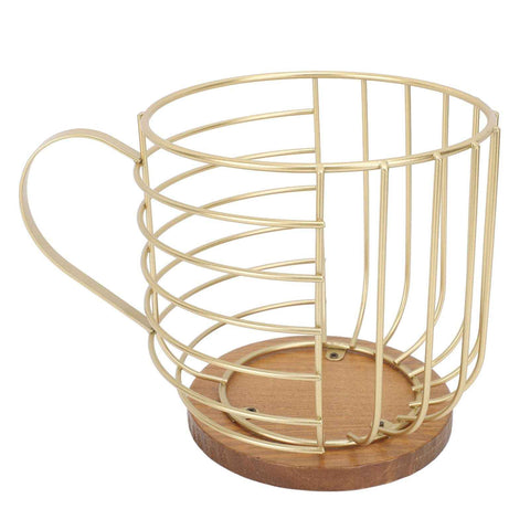 Mug Shape Coffee Pod Holder Coffee Capsule Storage Basket for Counter Coffee Bar Tabletop Kitchen Living Room Wordless Gold In Australia - Darrahopens