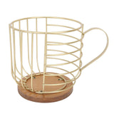 Mug Shape Coffee Pod Holder Coffee Capsule Storage Basket for Counter Coffee Bar Tabletop Kitchen Living Room Wordless Gold In Australia - Darrahopens