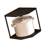 Kitchen Small Corner Shelf Rack Fan Shaped Space Saving Stable Carbon Steel Cookware Stand for Pots Pans 2 Layer Black 27x27x27.6cm In Australia - Darrahopens
