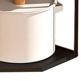 Kitchen Small Corner Shelf Rack Fan Shaped Space Saving Stable Carbon Steel Cookware Stand for Pots Pans 2 Layer Black 27x27x27.6cm
