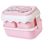 Cute Portable Students Lunch Box Microwaveable Children Cartoon Bento Box Independent Compartment Lunch Container Pink In Australia - Darrahopens