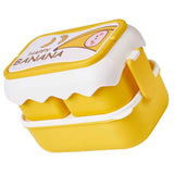 Cute Portable Students Lunch Box Microwaveable Children Cartoon Bento Box Independent Compartment Lunch Container Yellow