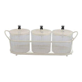 Spice Box Set Nordic Style Visual Innovative Household Movable Kitchen Spice Pot with Iron Rack and Spoon 3PCS Set In Australia - Darrahopens