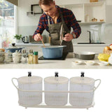 Spice Box Set Nordic Style Visual Innovative Household Movable Kitchen Spice Pot with Iron Rack and Spoon 3PCS Set In Australia - Darrahopens