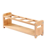 Seasoning Storage Stand Bamboo Wood 4 Holes Multifunctional Anti Slip Space Saving Oil Bottle Rack Kitchen Supplies Square Slots In Australia - Darrahopens