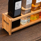 Seasoning Storage Stand Bamboo Wood 4 Holes Multifunctional Anti Slip Space Saving Oil Bottle Rack Kitchen Supplies Square Slots In Australia - Darrahopens