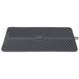 Silicone Drainage Pad Multipurpose Waterproof Collapsible Heat Resistance Thicken Silicone Dish Drying Mat for Kitchen Bar
