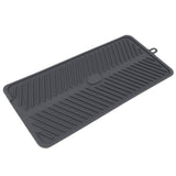Silicone Drainage Pad Multipurpose Waterproof Collapsible Heat Resistance Thicken Silicone Dish Drying Mat for Kitchen Bar
