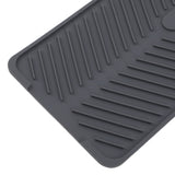 Silicone Drainage Pad Multipurpose Waterproof Collapsible Heat Resistance Thicken Silicone Dish Drying Mat for Kitchen Bar