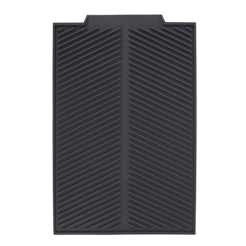 Silicone Dish Drying Mat Anti Slip Shock Proof Easy To Clean Kitchen Counter Drying Mat for Dish Bowl Fork S 39x25cm