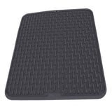 Rectangular Silicone Dish Drying Mat Heat Insulation Anti Slip Dish Drying Mat with Built in Drain Lip for Kitchen Counter Small Size
