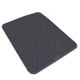 Rectangular Silicone Dish Drying Mat Heat Insulation Anti Slip Dish Drying Mat with Built in Drain Lip for Kitchen Counter Small Size