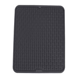 Rectangular Silicone Dish Drying Mat Heat Insulation Anti Slip Dish Drying Mat with Built in Drain Lip for Kitchen Counter Large Size In Australia - Darrahopens