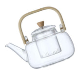 Household Teapot 1000ml Large Capacity Multifunctional Borosilicate Teapot with Bamboo Handle In Australia - Darrahopens