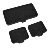 Kitchen Soap Tray Countertop Silicone Sink Deflector Sponge Holder for Bathroom Toilet Black