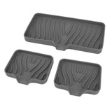 Kitchen Soap Tray Countertop Silicone Sink Deflector Sponge Holder for Bathroom Toilet Grey In Australia - Darrahopens