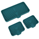 Kitchen Soap Tray Countertop Silicone Sink Deflector Sponge Holder for Bathroom Toilet Green In Australia - Darrahopens