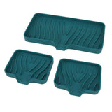Kitchen Soap Tray Countertop Silicone Sink Deflector Sponge Holder for Bathroom Toilet Green In Australia - Darrahopens