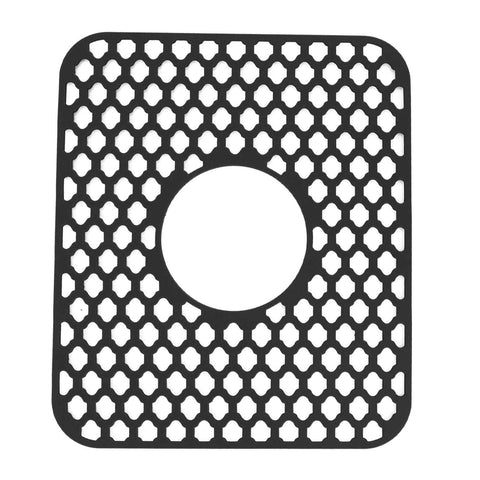 Sink Protector for Kitchen Silicone Non Slip Heat Resistant Mat for Bottom of Center Drain Sink Farmhouse Stainless Steel Porcelain Sink Black In Australia - Darrahopens