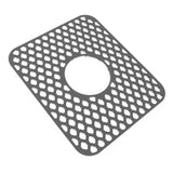 Sink Protector for Kitchen Silicone Non Slip Heat Resistant Mat for Bottom of Center Drain Sink Farmhouse Stainless Steel Porcelain Sink Grey