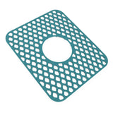 Sink Protector for Kitchen Silicone Non Slip Heat Resistant Mat for Bottom of Center Drain Sink Farmhouse Stainless Steel Porcelain Sink Green