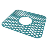 Sink Protector for Kitchen Silicone Non Slip Heat Resistant Mat for Bottom of Center Drain Sink Farmhouse Stainless Steel Porcelain Sink Green
