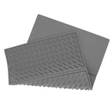 3 Fold Counter Foldable Drying Mat Silicone Fast Drying Waterproof Reusable Drying Kitchen Mat for Kitchen Bathroom Grey