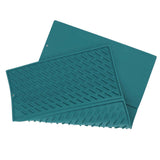 3 Fold Counter Foldable Drying Mat Silicone Fast Drying Waterproof Reusable Drying Kitchen Mat for Kitchen Bathroom Green In Australia - Darrahopens