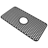 Hollow Insulated Kitchen Sink Mat Non Slip Multi Functional Large Size Silicone Sink Mat Protector Black