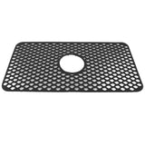 Hollow Insulated Kitchen Sink Mat Non Slip Multi Functional Large Size Silicone Sink Mat Protector Black