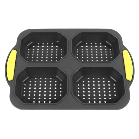 4 Grid Silicone Loaf Pan Baking Pan for Baking French Baguettes Hot Dog Buns Bread Mold Nonstick Dishwasher Safe Heat Resistant In Australia - Darrahopens
