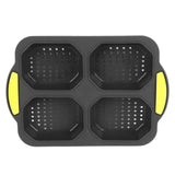 4 Grid Silicone Loaf Pan Baking Pan for Baking French Baguettes Hot Dog Buns Bread Mold Nonstick Dishwasher Safe Heat Resistant In Australia - Darrahopens
