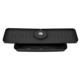 Faucet Splash Proof Draining Rack Silicone Foldable Faucet Handle Drip Catcher Tray Drainer Shelf Basket for Kitchen Black In Australia - Darrahopens