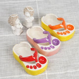 Ceramic French Fries Dish Cute Flip Flops French Fries Plate Cute Ceramic Bowl Flip Flops Shaped Snack Chip Soy Sauce Serving Dish Bowl Plate Red
