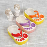 Ceramic French Fries Dish Cute Flip Flops French Fries Plate Cute Ceramic Bowl Flip Flops Shaped Snack Chip Soy Sauce Serving Dish Bowl Plate Purple In Australia - Darrahopens