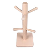 Mug Holder Tree Wood Hanger Stand with 6 Hooks Weighted Base Anti Slip Coffee Mug Rack for Kitchen Counter Cabinet In Australia - Darrahopens