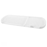 Counter Silicone Drainage Tray Food Grade Skid Resistance Frosted Bottom Silicone Dish Drying Mat for Bathroom White