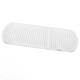Counter Silicone Drainage Tray Food Grade Skid Resistance Frosted Bottom Silicone Dish Drying Mat for Bathroom White