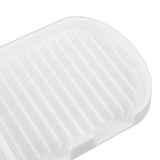 Counter Silicone Drainage Tray Food Grade Skid Resistance Frosted Bottom Silicone Dish Drying Mat for Bathroom White