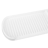 Counter Silicone Drainage Tray Food Grade Skid Resistance Frosted Bottom Silicone Dish Drying Mat for Bathroom White